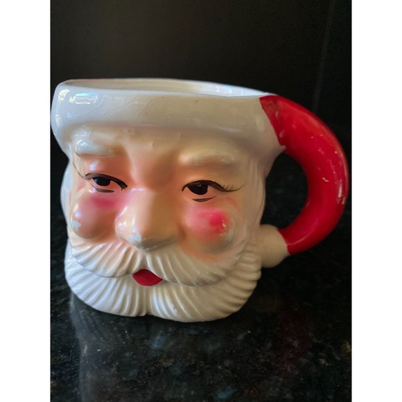 Vintage 2.75" Ceramic  Santa Claus Christmas Mug Cup Japan - Picture 6 of 7